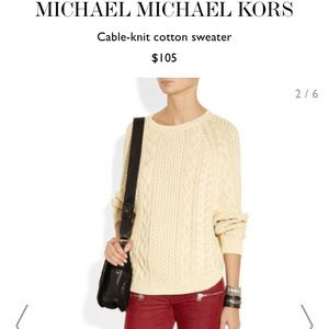 MICHAEL Michael Kors Cable Knit Cotton Sweater